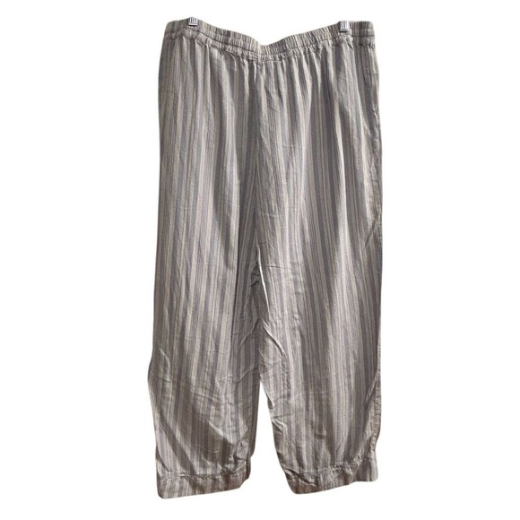 Haven Well Within Women's Striped Pajama Set XL Blue White Organic Cotton - Picture 5 of 14